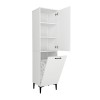 Singa Megapap melamine multipurpose cabinet in white color 45x40x180cm.