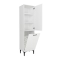Singa Megapap melamine multipurpose cabinet in white color 45x40x180cm.