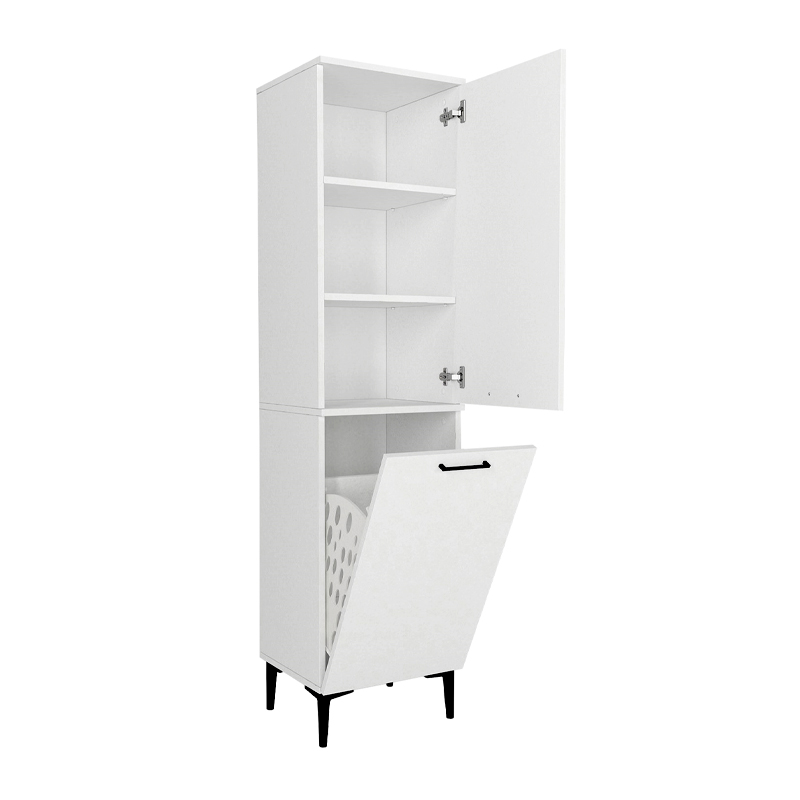 Singa Megapap melamine multipurpose cabinet in white color 45x40x180cm.