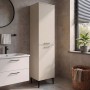 Ντουλάπι με καλάθι απλύτων Singa Megapap χρώμα sandstone 45x40x180εκ.