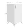 Ντουλάπι με κλειδαριά Rene Megapap χρώμα λευκό 29x29x68εκ.