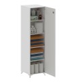 Ντουλάπι με κλειδαριά Zehra Megapap χρώμα λευκό 30x32x168εκ.