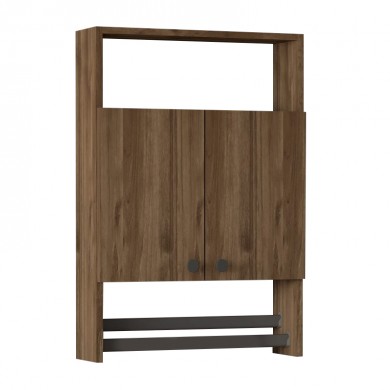 Ela Megapap melamine bathroom cabinet in walnut color 60x15x87cm.