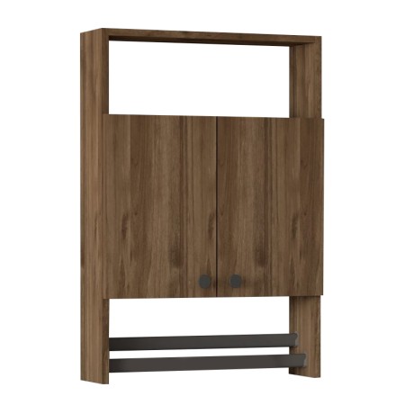 Ela Megapap melamine bathroom cabinet in walnut color 60x15x87cm.