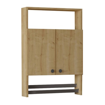 Ντουλάπι μπάνιου επιτοίχιο Ela Megapap χρώμα sapphire oak 60x15x87εκ.