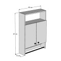 Ela Megapap melamine bathroom cabinet in sapphire oak color 60x15x87cm.