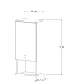 Mis Megapap melamine bathroom cabinet in walnut color 30x21.8x71cm.