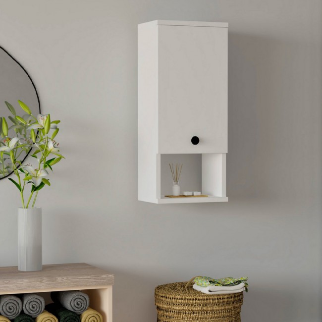 Ντουλάπι μπάνιου επιτοίχιο Mis Megapap χρώμα λευκό 30x21,8x71εκ. Ντουλάπι μπάνιου επιτοίχιο Mis Megapap χρώμα λευκό 30x21,8x71εκ.