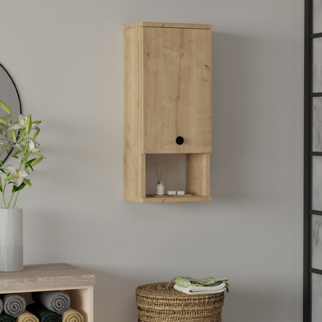 Ντουλάπι μπάνιου επιτοίχιο Mis Megapap χρώμα sapphire oak 30x21,8x71εκ. Ντουλάπι μπάνιου επιτοίχιο Mis Megapap χρώμα sapphire oak 30x21,8x71εκ.