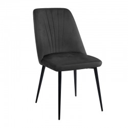 OLIVIA BLACK VELVET/PU ΚΑΡΕΚΛΑ ΜΕΤΑΛΛΙΚΗ