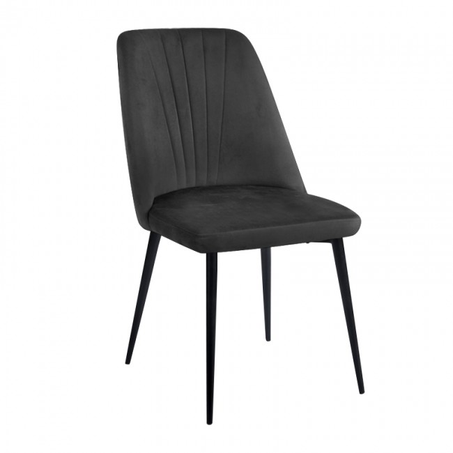 OLIVIA BLACK VELVET/PU ΚΑΡΕΚΛΑ ΜΕΤΑΛΛΙΚΗ