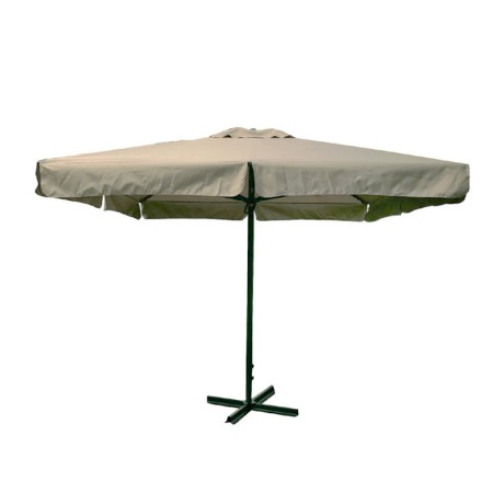 UMBRELLA 4x4m Alu Anthracite/Fabric Beige(250gr)/with base (heavy duty)