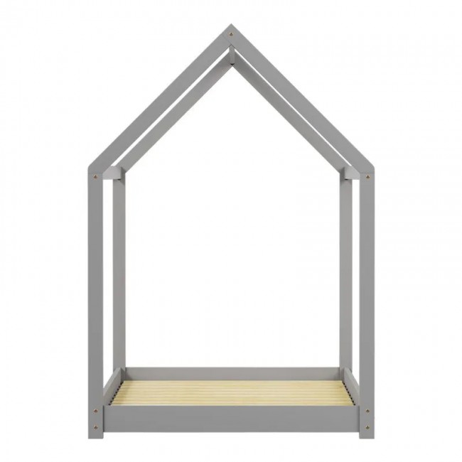 Παιδικό κρεβάτι Nino τ. Montessori pakoworld ξύλο πεύκου σε γκρι απόχρωση 90x190εκ