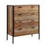 Pallet-W Συρταριέρα 4-Συρτ.84X40X100 Antique Oak