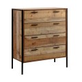 PALLET-W Dresser 4-Drawers 84x40x100 Antique Oak