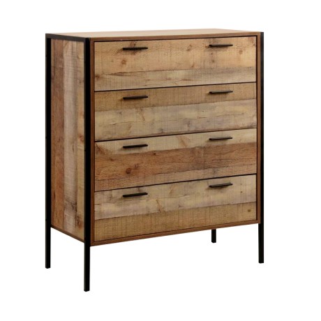 Συρταριέρα Pallet-W MDF χρώμα antique oak 84x40x100εκ.