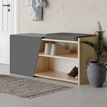 Παπουτσοθήκη Fiona Megapap χρώμα ανθρακί - φυσικό οξιάς 104x37x47εκ. Παπουτσοθήκη Fiona Megapap χρώμα ανθρακί - φυσικό οξιάς 104x37x47εκ.