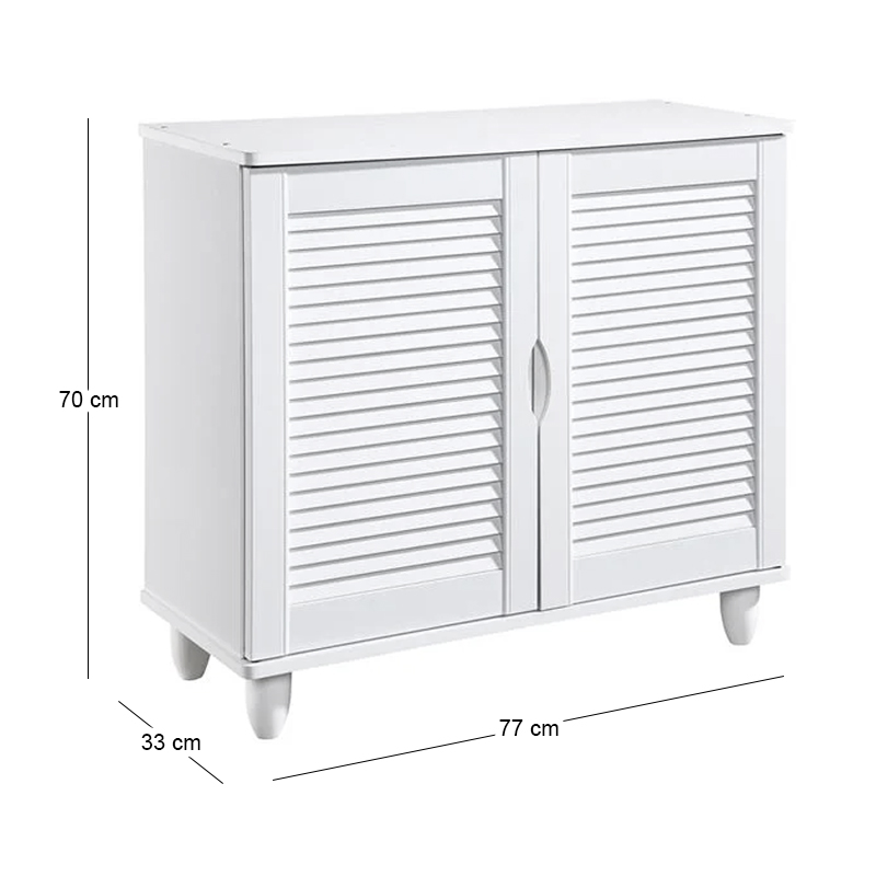 Παπουτσοθήκη 2 Πόρτες Απόχρωση Άσπρο 77x33x70cm
