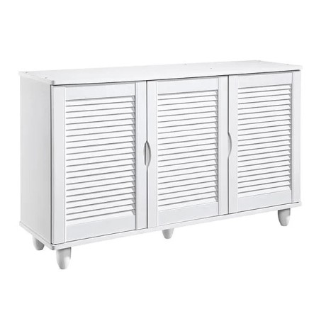 Παπουτσοθήκη MDF χρώμα λευκό 110x33x77εκ.