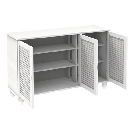 Παπουτσοθήκη MDF χρώμα λευκό 110x33x77εκ.