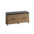 Cove Megapap melamine shoe bench in light brown color 106x34x51.5cm.