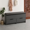 Cove Megapap melamine shoe bench in anthracite color 106x34x51.5cm.
