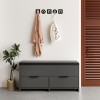 Cove Megapap melamine shoe bench in anthracite color 106x34x51.5cm.
