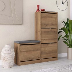 Παπουτσοθήκη Dude Megapap χρώμα ανοιχτό καρυδί 104,8x26x118,5εκ. Παπουτσοθήκη Dude Megapap χρώμα ανοιχτό καρυδί 104,8x26x118,5εκ.