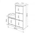 Dude Megapap melamine bench - shoe rack in light brown color 104,8x26x118,5cm.