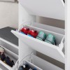 Dude Megapap melamine bench - shoe rack in white color 104,8x26x118,5cm.