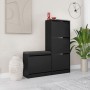 Παπουτσοθήκη Dude Megapap χρώμα μαύρο 104,8x26x118,5εκ.