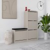 Παπουτσοθήκη Dude Megapap χρώμα sandstone 104,8x26x118,5εκ.