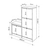 Παπουτσοθήκη Dude Megapap χρώμα sandstone 104,8x26x118,5εκ.