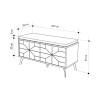 Παπουτσοθήκη Dune Megapap χρώμα sapphire oak 107x35x55εκ.