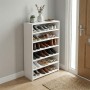 Goya Megapap melamine shoe rack in white color 70x30x120cm