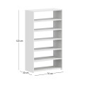 Goya Megapap melamine shoe rack in white color 70x30x120cm