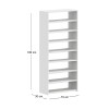 Goya Megapap melamine shoe rack in white color 70x30x160cm