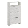 Kaju Megapap melamine shoe rack in ancient white color 78x28x139cm.