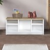 Παπουτσοθήκη London Megapap χρώμα λευκό - sapphire oak 100x35x40εκ.