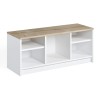 Παπουτσοθήκη London Megapap χρώμα λευκό - sapphire oak 100x35x40εκ.