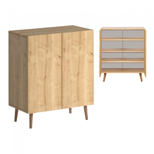 Παπουτσοθήκη Luce Megapap 12 ζευγών χρώμα oak 70x35x85εκ. Παπουτσοθήκη Luce Megapap 12 ζευγών χρώμα oak 70x35x85εκ.
