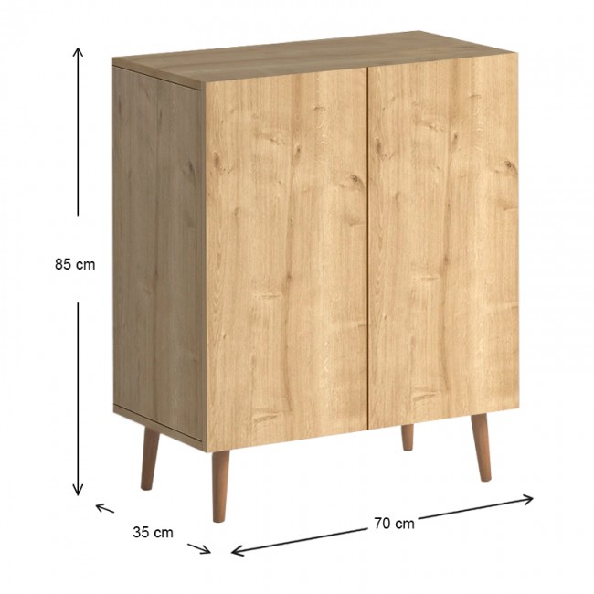 Παπουτσοθήκη μελαμίνης Luce Megapap 12 ζευγών χρώμα oak 70x35x85εκ. Παπουτσοθήκη μελαμίνης Luce Megapap 12 ζευγών χρώμα oak 70x35x85εκ.