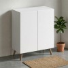 Luce Megapap melamine shoe cabinet in white color 70x35x85cm