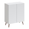 Luce Megapap melamine shoe cabinet in white color 70x35x85cm