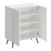 Luce Megapap melamine shoe cabinet in white color 70x35x85cm