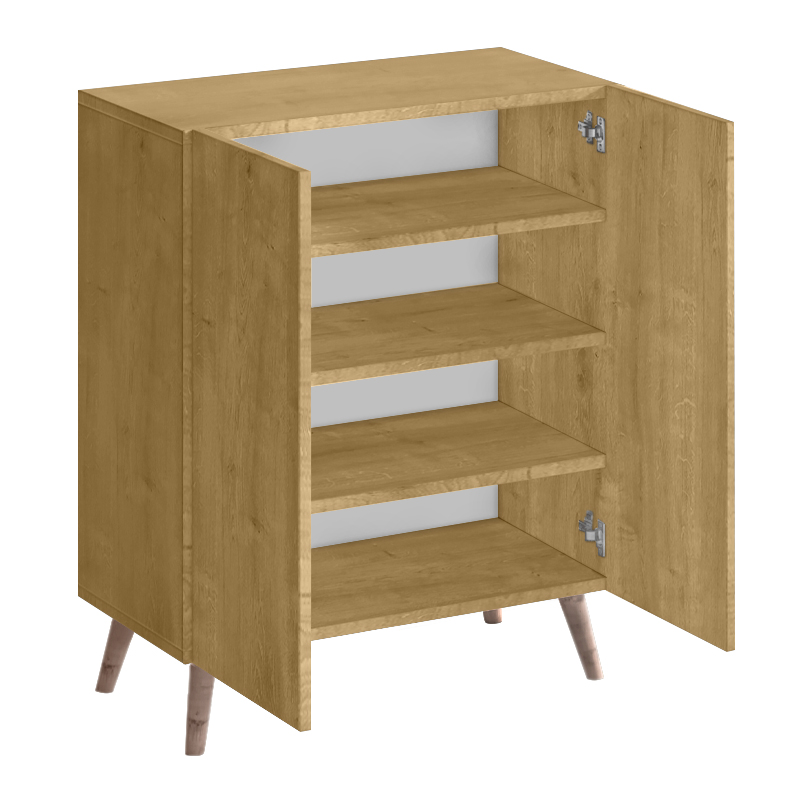 Luce Megapap melamine shoe cabinet in sapphire oak color 70x35x85cm