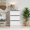 Παπουτσοθήκη μελαμίνης Flat Duo Megapap 18 ζεύγων σε χρώμα λευκό 73x26x119εκ.