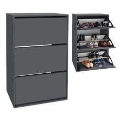 Παπουτσοθήκη Nave Megapap 18 ζευγών χρώμα ανθρακί 73,6x24x110εκ.