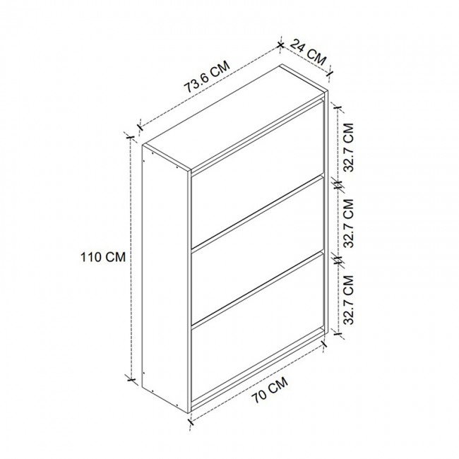 Παπουτσοθήκη μελαμίνης Nave Megapap 18 ζευγών χρώμα ανθρακί 73,6x24x110εκ. Παπουτσοθήκη μελαμίνης Nave Megapap 18 ζευγών χρώμα ανθρακί 73,6x24x110εκ.