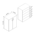 Manolo Megapap melamine shoe cabinet in anthracite color 60x38x81.4cm.